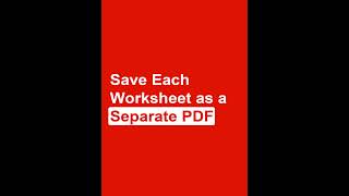 save each worksheet as a separate pdf #shorts