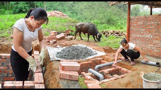 Technique Building a Septic Tank For Toilet - Septic Tank With Bricks And Cement | New Peaceful Life