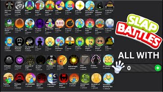 Getting 45 gloves with 0 slaps  Slap Battles Roblox