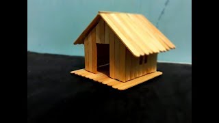 Cara Simpel Membuat Miniatur Rumah Sederhana Dari Stik Es Krim