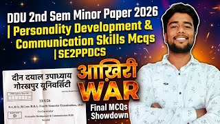 ddu 2nd sem minor paper 2026 | personality development & communication skills mcqs | se2pdcs