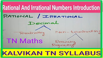 Rational And Irrational Numbers in Tamil