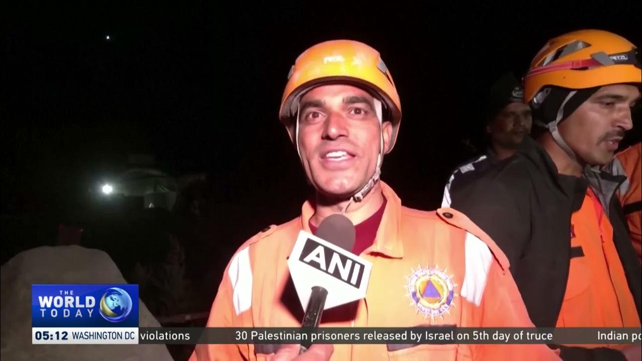41 workers rescued from a collapsed tunnel in India