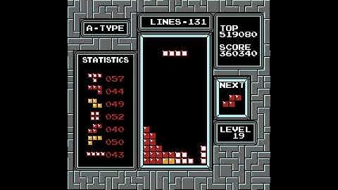 NES Tetris - First Killscreen