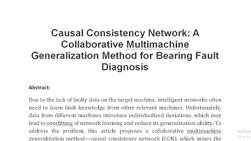 Causal Consistency Network A Collaborative Multimachine Generalization Method for Bearing Fault Diag