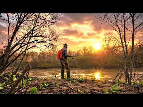 2 DAYS ON THE RIVER | SPRING FISHING - SEARCHING FOR FISH, HORSES, AND WILD RAMSON