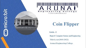 Microbit | Coin Flipper | Dept of CSE | Arunai Engineering College | Tiruvannamalai