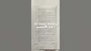 utkal university🎓 5th semester question Dse - 1 2022 ##chemistry hons