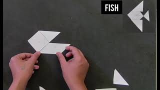 Learn how to make a FISH with tangram shape/ Tangram Puzzle