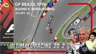FIGHT, FIGHT AND MORE FIGHT IN THE RAIN AT NURBURGRING! | F1 1996: ROUND 4 EUROPE