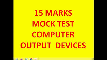 HP JOA (IT) Exam 2021|| MOCK TEST FOR COMPUTER  OUTPUT  DEVICE||