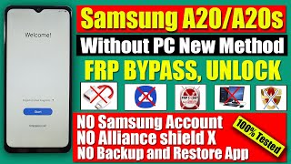 Samsung A20,A20s FRP Bypass Android 11/12 Without PC, New Method