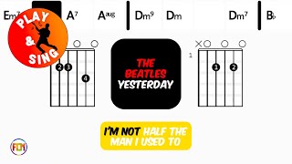 The Beatles - Yesterday Scrolling Guitar Chords &
