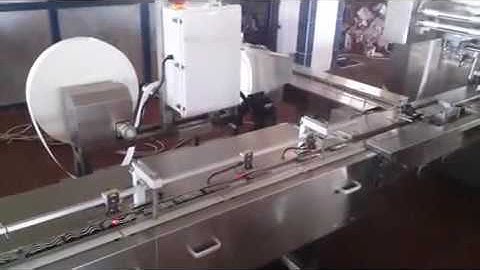 Flow Wrapper with auto feeding system for chocolate bar (with card feeder)
