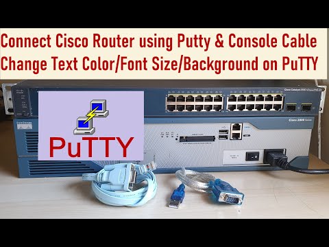 콘솔 케이블을 사용하여 PuTTY를 Cisco 라우터에 연결 | PuTTY 텍스트 색상 / 글꼴 크기 변경 (CCNA)