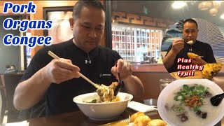 Pork Organs Congee+ Healthy Fruit Great For Digestive Systems