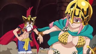 Moment luffy Meet Rebecca In Dressrosa (One Piece)