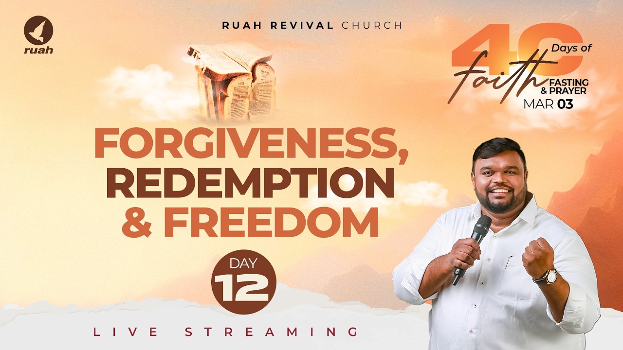 🔴Live - DAY - 12 - FREEDOM | 40 Days FAITH & FASTING Prayer | 03 MAR 2026 #earlymorning
