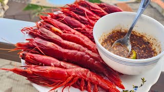 🇪🇸🦐Spain Carabineros🦐กินกุ้งแดงสเปนครั้งแรก มากินถึงที่สเปนเลย เดินตลาดสดที่สเปนซื้อซีฟู้ด