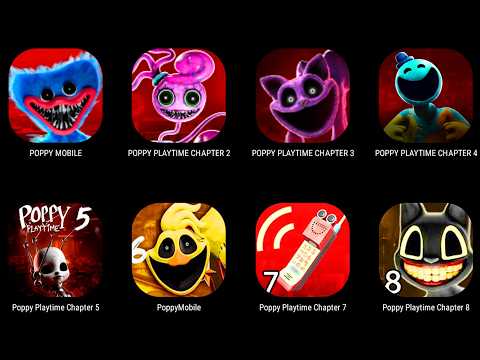 Poppy Playtime FULL GAME MOVIE | Chapter 1 2 3 4 5 6 7 8 All Bosses, Jumpscares & Endings!