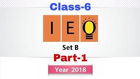 IEO Class 6 2018 question paper with answers.