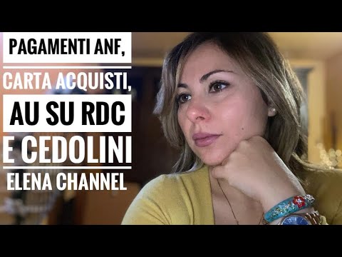 Pagamenti anf, carta acquisti, au su rdc e cedolini