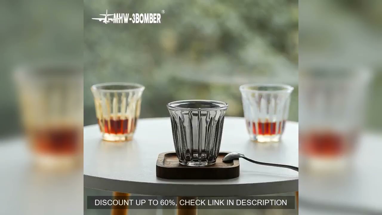 MHW-3BOMBER 160ml Glass Coffee Cup Art Wine Glasses Office Anti-scald Water Mugs Espresso Cups Chic