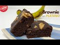 BROWNIE saludable DE PLÁTANO | Sin azúcar añadida, sin harina de trigo, sin mantequilla...