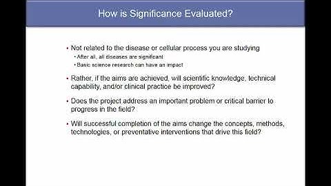 How to Craft the "Significance” & "Innovation" Sections of a Grant Application by William Parks, PhD