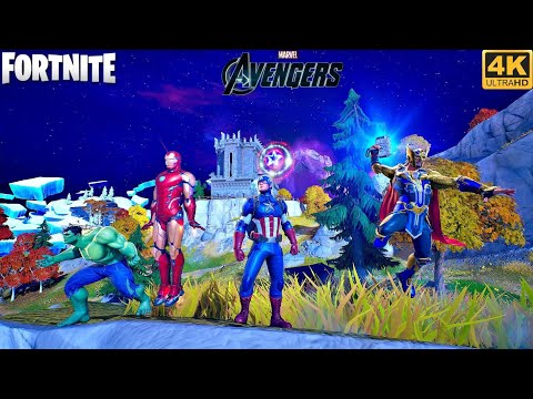 Avengers Squads Match - Fortnite (4K 60FPS) #1 Victory Royale