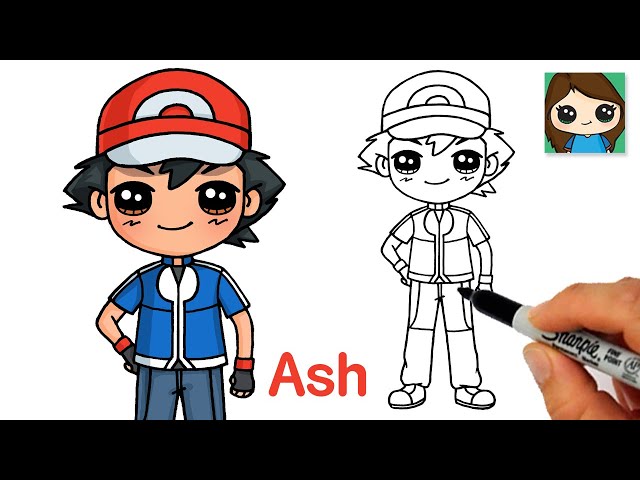 COMO DESENHAR ASH E PIKACHU #comodesenharoash