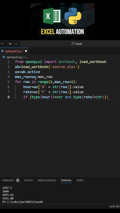 Automating Excel with Python: A Guide to Using openpyxl - YouTube
