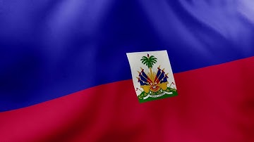 4k Haiti Flag | Drapo Ayiti | FREE 4k Stock Footage - Realistic Haiti Flag Wave Animation | 4k video