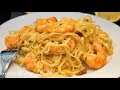 ESPAGUETIS O TALLARINES CON GAMBAS AL AJILLO RECETA RÁPIDA