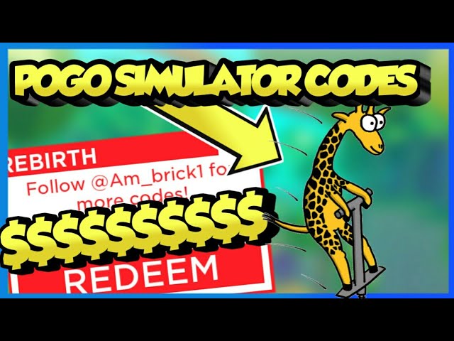 All Codes For Pogo Simulator Roblox Youtube - code in roblox pogo