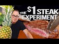 Can PINEAPPLE save a $1 steak? | SAM THE COOKING GUY 4K