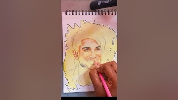 Spill Art of Sushant Singh Rajput /#art #spillart #drawing #painting #pencil #ssr#tribute