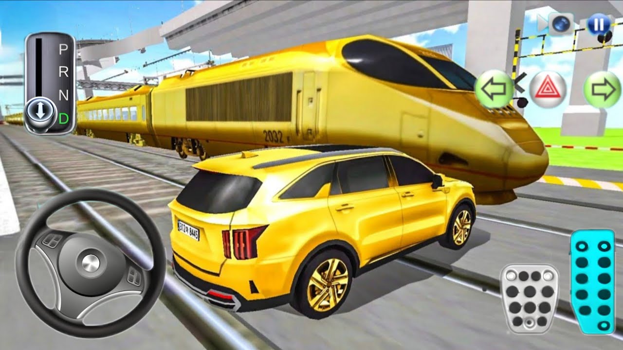 New Golden Kia Sorento vs Golden Bullet Train - 3D Driving Class 2026 - Driving Android GamePlay