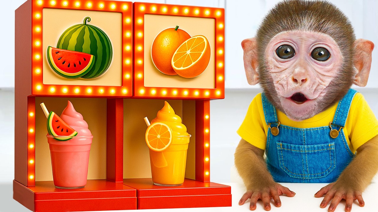 Monito Tito va a Cosechar rica Sandía y Hace Jugo de Frutas Rico con el Mono Bebé 🍉🐒 | MONITO TITO