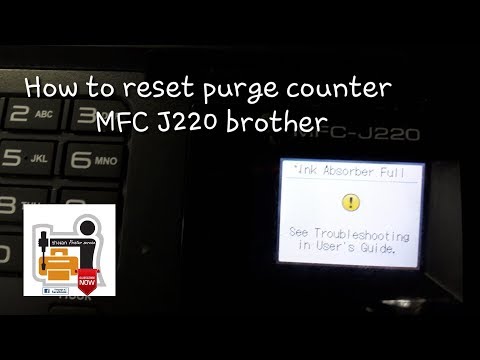 Easyfix: How to reset purge counter brother mfc j220