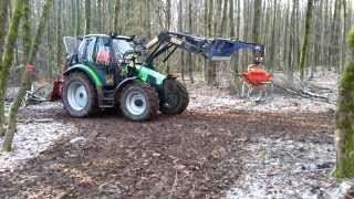 Holzrücken Dez. 2013 in Westerburg im Ahornbestand