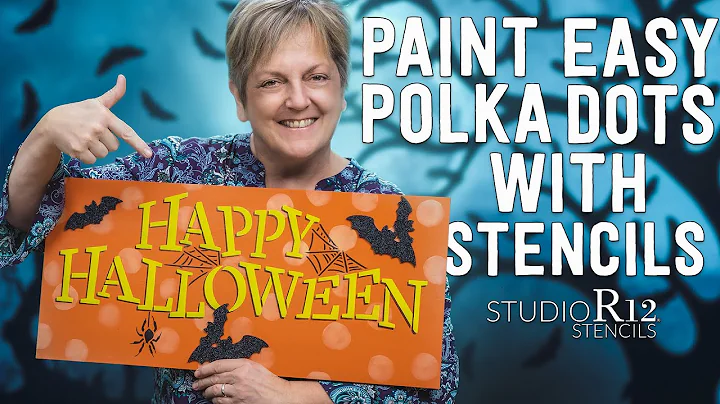 Paint Easy Polka Dots with Stencils | Halloween Decor | Easiest Drop Shadow Tricks