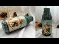 Decoupage For Beginners - Vintage Bottle Art - How To Decoupage On Glass