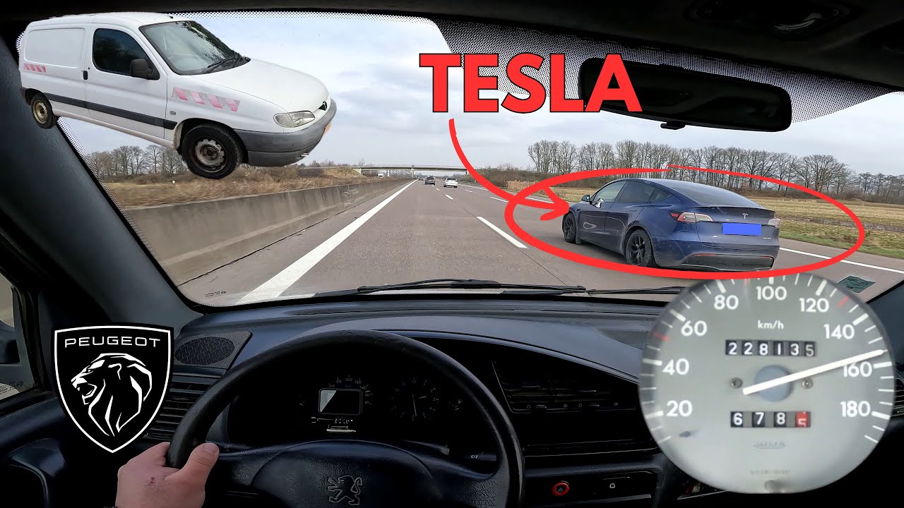 2001 Peugeot Partner 1.9D  - TOP SPEED AUTOBAHN DRIVE