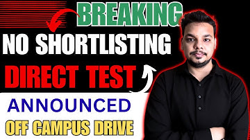 Finally Direct Test Hiring | Off Campus Drive for 2026, 2025, 2024 Batch Hiring | Latest Jobs