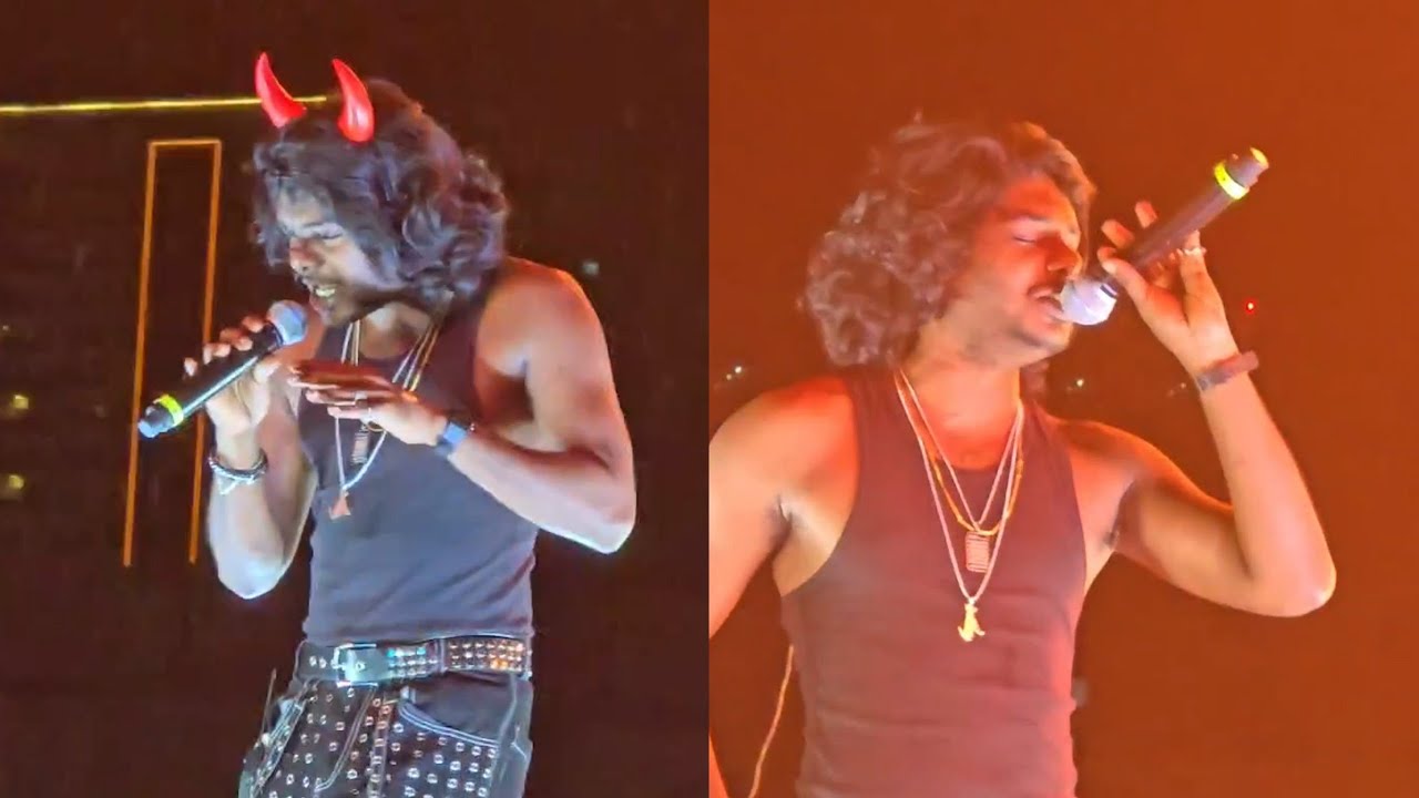 കടുത്ത പനിയാണ് തീരെ വയ്യ എങ്ങിലും ഞാൻ പാടും. ദുബായിയെ ഇളക്കി മറിച്ച് വേടൻ