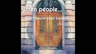 When People Don’t Know Your Business (Interlude) - Lady Harmony Resimi