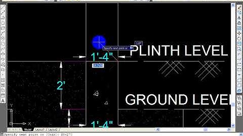 How to Draw  Footing Foundation  Of Wall  in  AutoCAD