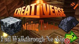 Creativerse #1 How to Mine Magnetite and Obsidian Ore