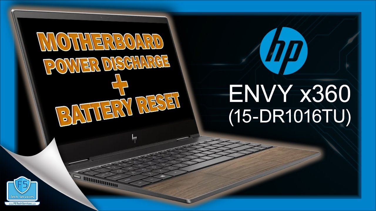 HP Envy x360 - Motherboard Power Discharge and Battery Reset - YouTube